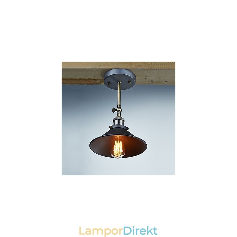Industriell Vintage Edison Enkelhet 1 Ljus Väggmonterad Matsal Studierum Kontor Hall Metall Vägg Sconce