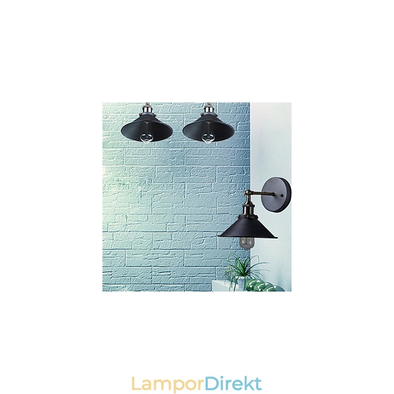 Industriell Vintage Edison Enkelhet 1 Ljus Väggmonterad Matsal Studierum Kontor Hall Metall Vägg Sconce
