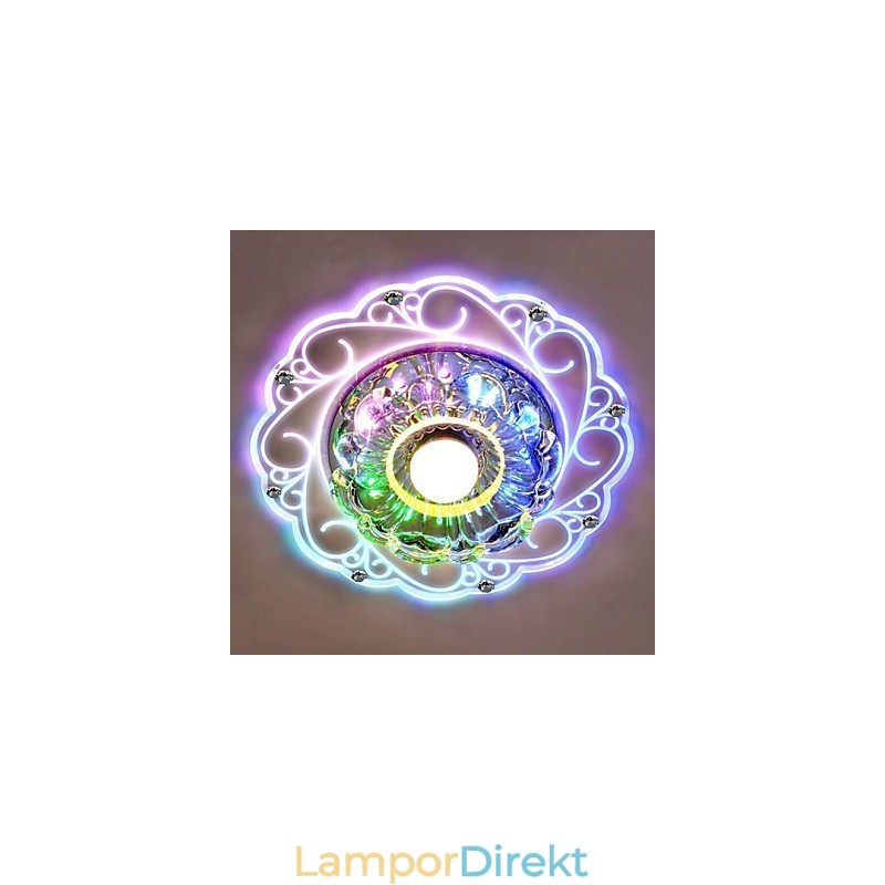 Kristall Taklampa Spotlight Smd 3W Creative Lamp Rör Ljus Färgglad Färg Kupolljus