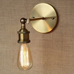 Amerikansk Bar Café Restaurang Sängbord Minimalistisk Gång Brons Smidesjärn Vägglampa