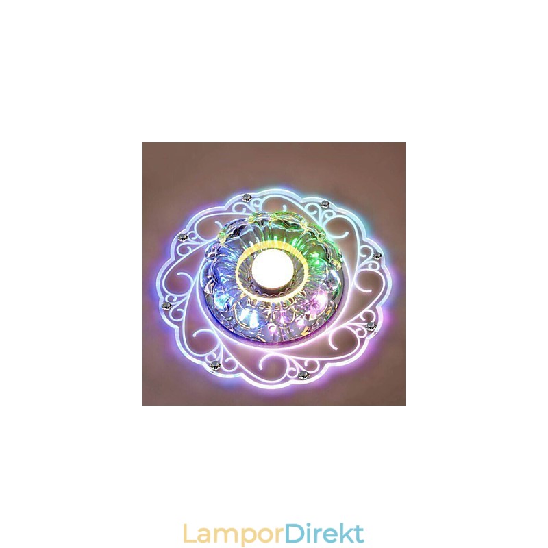 Kristall Taklampa Spotlight Smd 3W Creative Lamp Rör Ljus Färgglad Färg Kupolljus