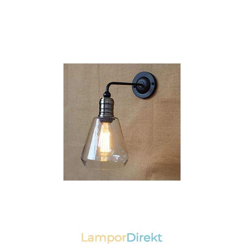 Medelhavet Amerikansk Lantlig Stil Transparent Glasvägglampa