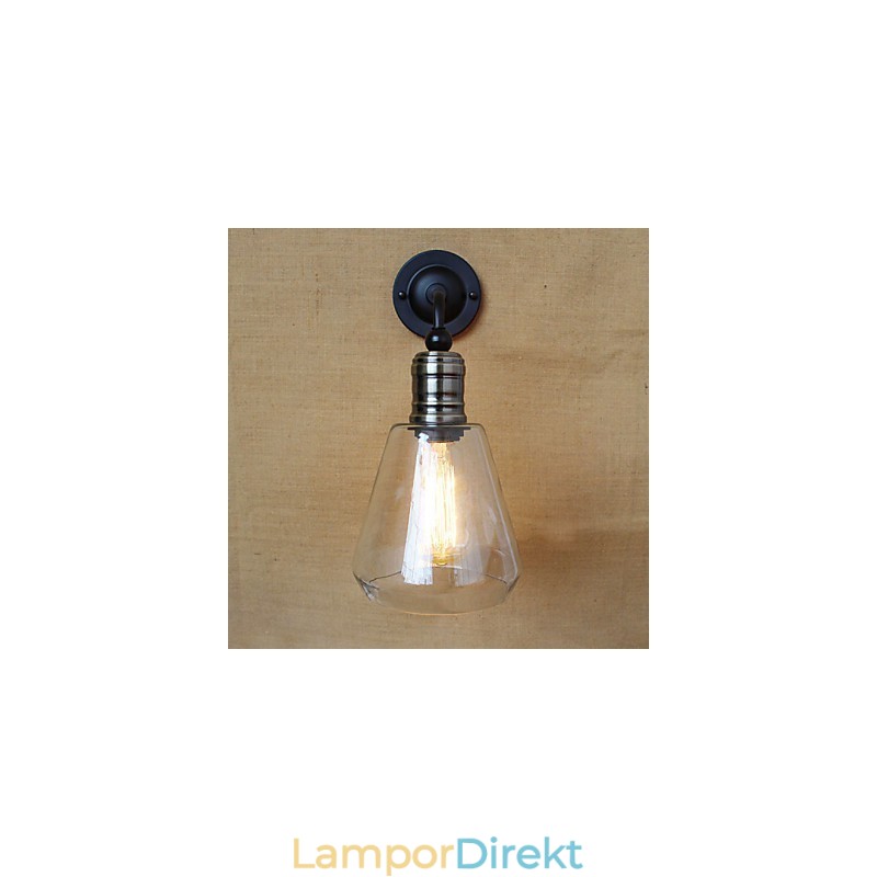 Medelhavet Amerikansk Lantlig Stil Transparent Glasvägglampa