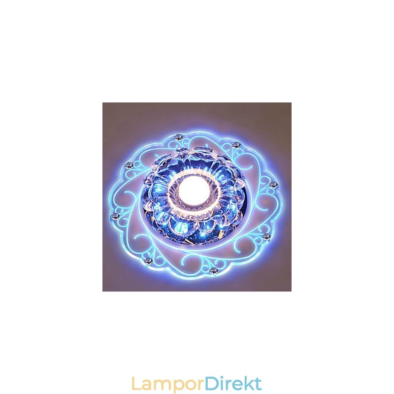 Kristall Taklampa Spotlight Smd 3W Creative Lamp Rör Ljus Färgglad Färg Kupolljus