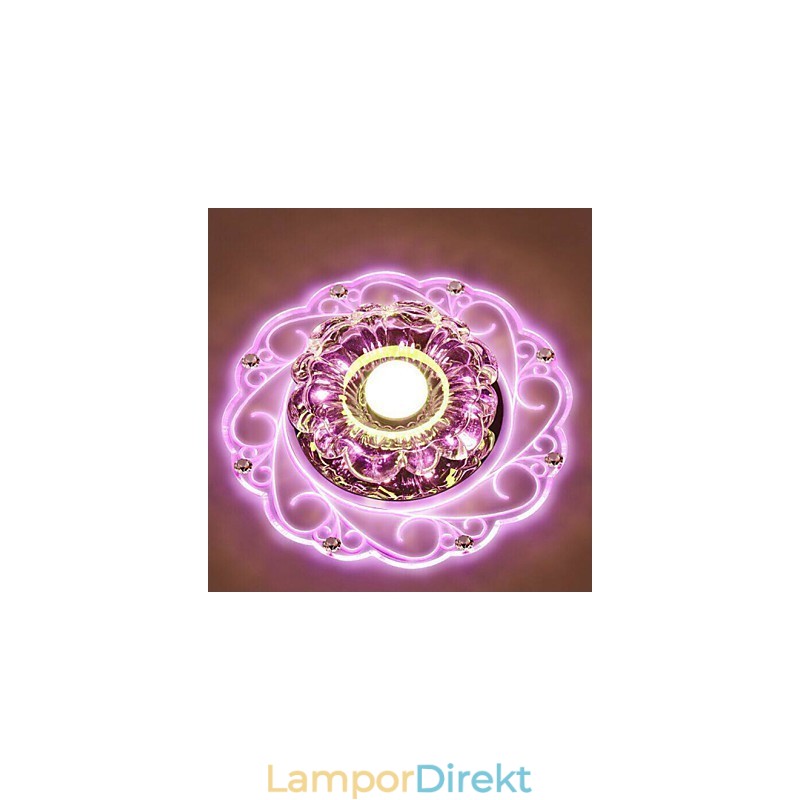 Kristall Taklampa Spotlight Smd 3W Creative Lamp Rör Ljus Färgglad Färg Kupolljus