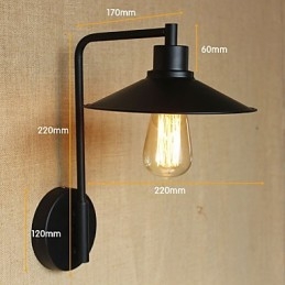 Retro Dekorativ Vägglampa I Smidesjärn