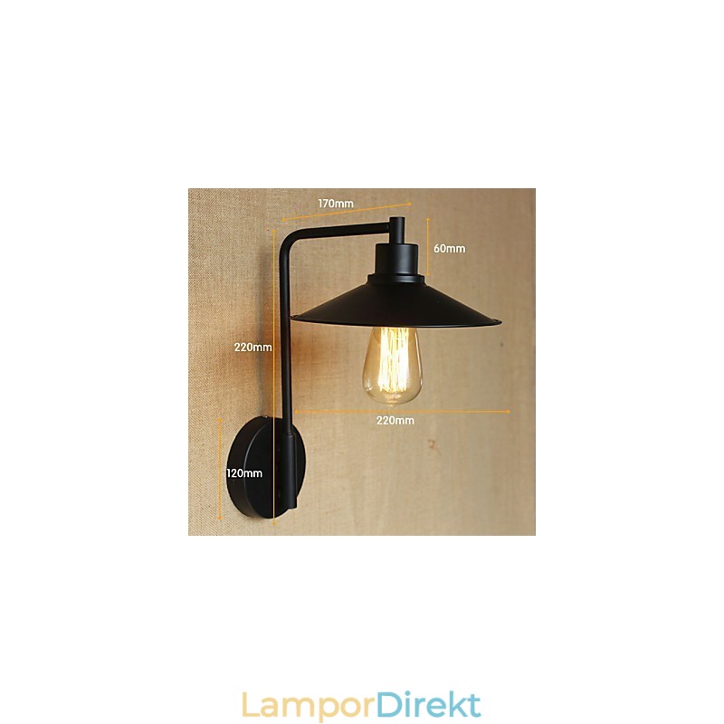 Retro Dekorativ Vägglampa I Smidesjärn