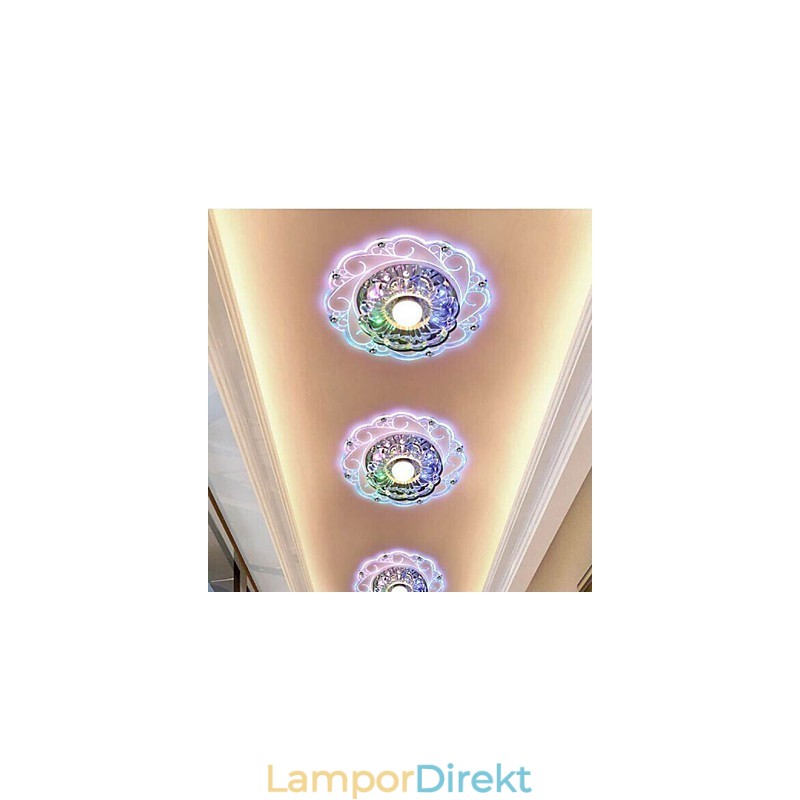 Kristall Taklampa Spotlight Smd 3W Creative Lamp Rör Ljus Färgglad Färg Kupolljus