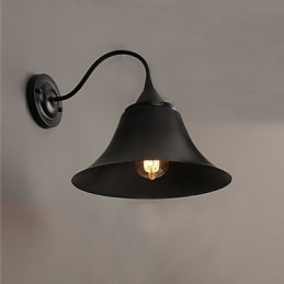 Designer Duds Loft Style Ancient Black Iron Cap Vägglampa Light