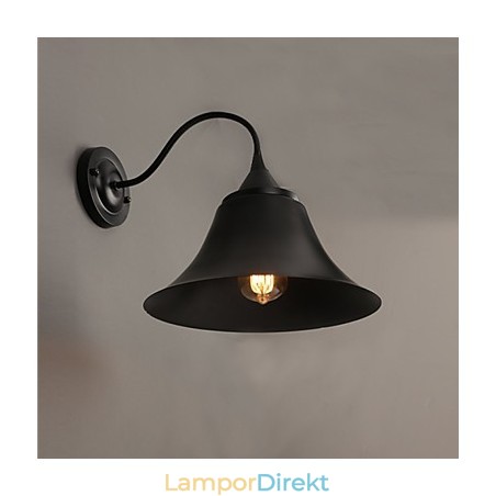 Designer Duds Loft Style Ancient Black Iron Cap Vägglampa Light Designer Duds Loft Style Ancient Black Iron Cap Vägglampa Light