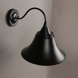 Designer Duds Loft Style Ancient Black Iron Cap Vägglampa Light