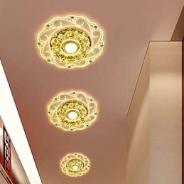 Kristall Taklampa Spotlight Smd 3W Creative Lamp Rör Ljus Färgglad Färg Kupolljus