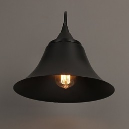 Designer Duds Loft Style Ancient Black Iron Cap Vägglampa Light