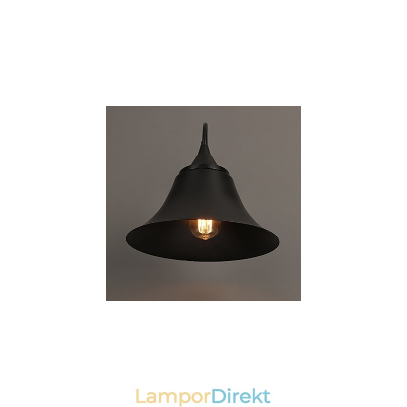 Designer Duds Loft Style Ancient Black Iron Cap Vägglampa Light