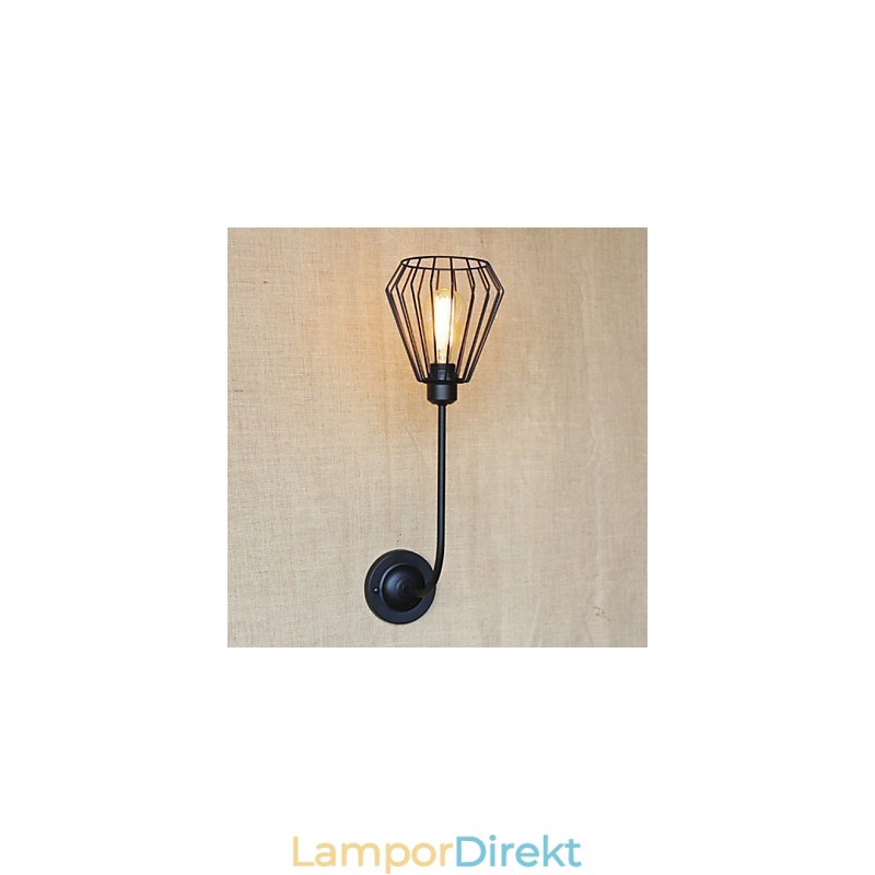 American Country Creative Iron Armbow Antik Single Head Lamp Sängbord