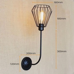American Country Creative Iron Armbow Antik Single Head Lamp Sängbord