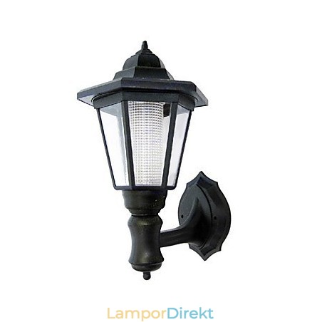 Solenergi Vägglampa Svart Skärm Solenergi Vägglampa Svart Skärm