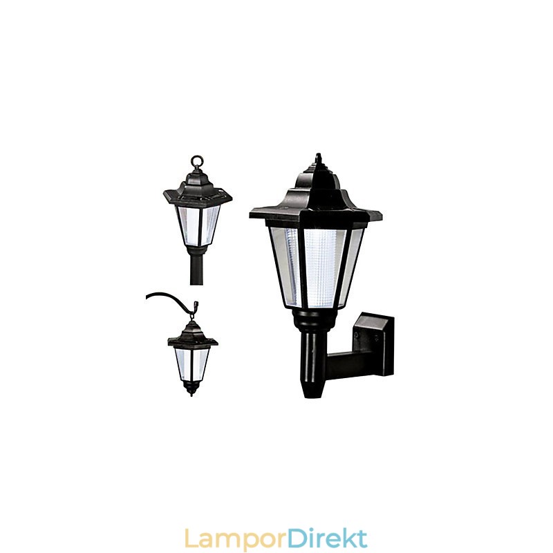 Solenergi Vägglampa Svart Skärm