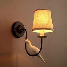 Northern American Birds European Creative Cloth Art Vägglampa Lights