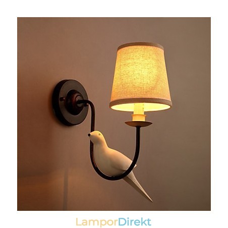 Northern American Birds European Creative Cloth Art Vägglampa Lights