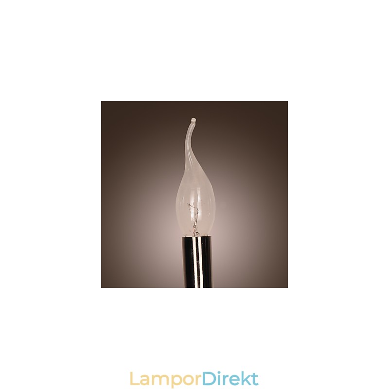 Svart Kristallvägglampa Med Ljusglödlampa