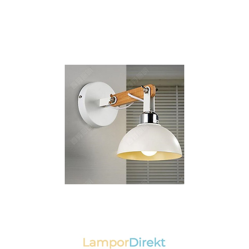 American Creative Massivt Trä Sovrum Hall Trappor Lampa Lampa Vägglampa Av Huvudet På En Säng