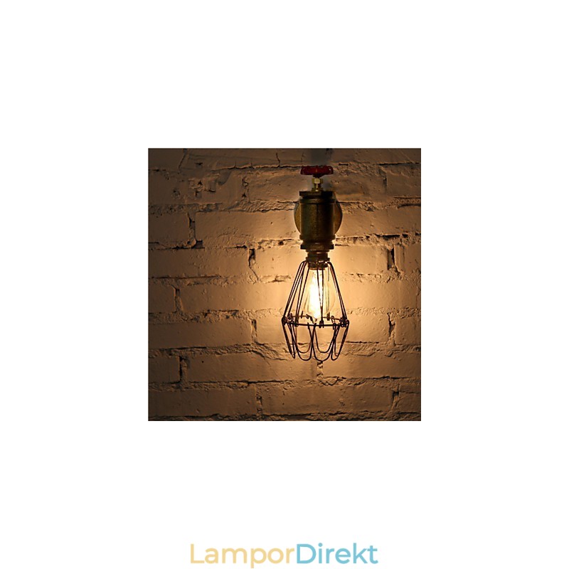 Vintage Industrial Water Pipe Vägglampor Loft Edison Light För Bar Restaurang Väggarmaturer Belysning