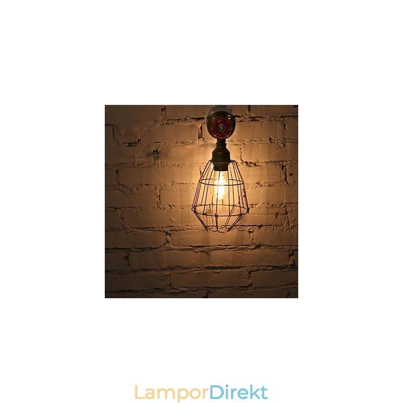 Vintage Industrial Water Pipe Vägglampor Loft Edison Light För Bar Restaurang Väggarmaturer Belysning