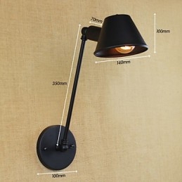 Retro Enkel Vägglampa I Järn