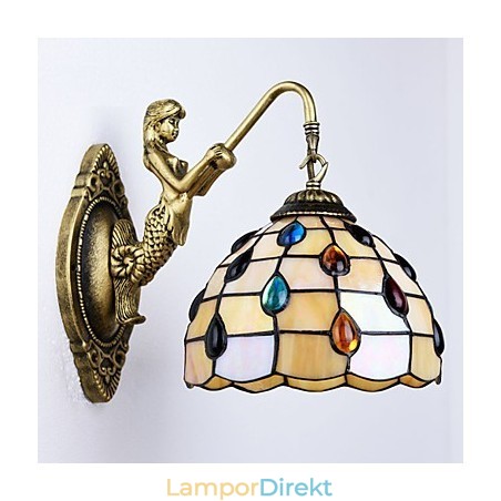 Europeiska Medelhavet Kontrakterade Landsbygdens Kreativa Smidesjärn Vägglampa Glas Ljus Europeiska Medelhavet Kontrakterade Landsbygdens Kreativa Smidesjärn Vägglampa Glas Ljus