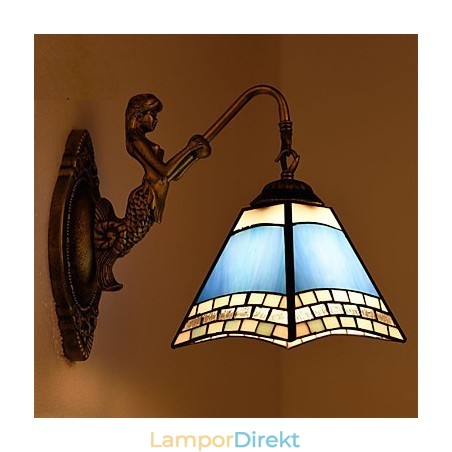 Europeiska Medelhavet Kontrakterade Landsbygdens Kreativa Smidesjärn Vägglampa Glas Ljus Europeiska Medelhavet Kontrakterade Landsbygdens Kreativa Smidesjärn Vägglampa Glas Ljus