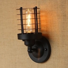 Retro Enkel Elegant Svart Sänggångstrappa Balkong Dekorativ Vägglampa