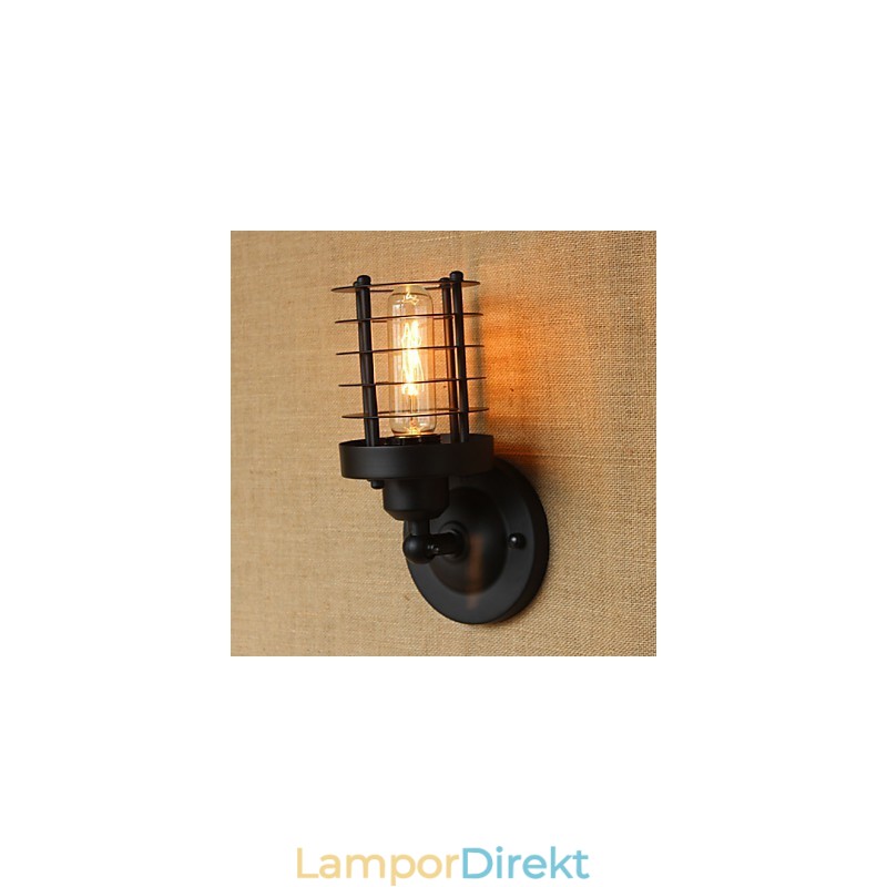 Retro Enkel Elegant Svart Sänggångstrappa Balkong Dekorativ Vägglampa