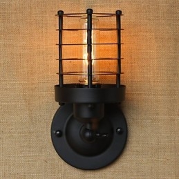 Retro Enkel Elegant Svart Sänggångstrappa Balkong Dekorativ Vägglampa