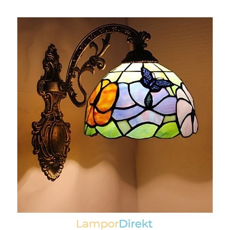 Europeiska Medelhavet Kontrakterade Landsbygdens Kreativa Smidesjärn Vägglampa Glas Ljus Europeiska Medelhavet Kontrakterade Landsbygdens Kreativa Smidesjärn Vägglampa Glas Ljus