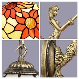 Christmas European Contracted Rural Creative Smidesjärn Vägglampa Lights