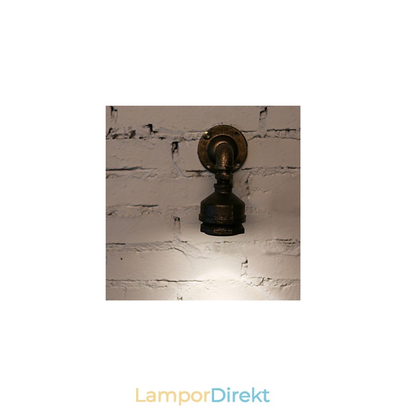 Loft Järn Vattenrör Lampa Vägglampa Industriell Vintage Vägglampor För Hembelysning Inomhus