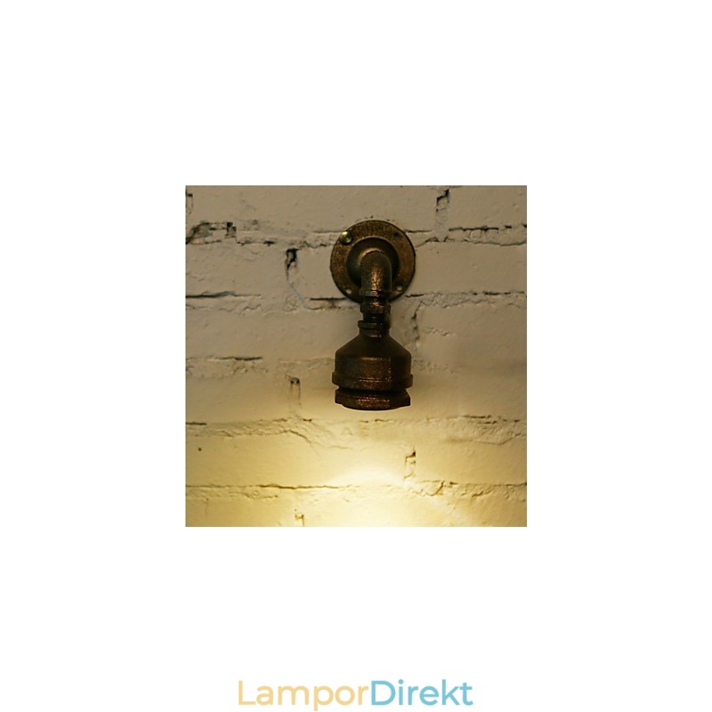 Loft Järn Vattenrör Lampa Vägglampa Industriell Vintage Vägglampor För Hembelysning Inomhus