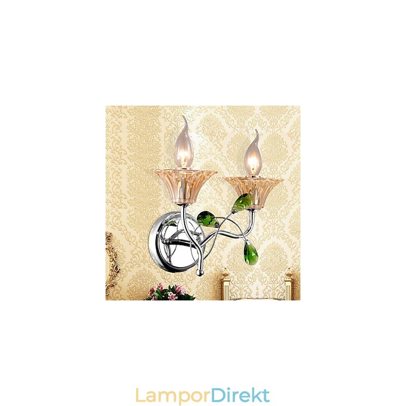 Vägglampor Badrumsbelysning Ljus Vägglampor Kristall Modern Contemporary Metal