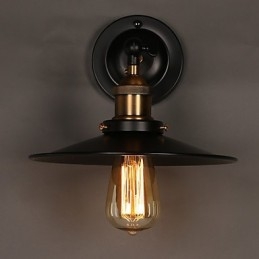 Creative Nordic Light Single Head Black Paraply Wall Lamp Restoring Ancient Ways Light