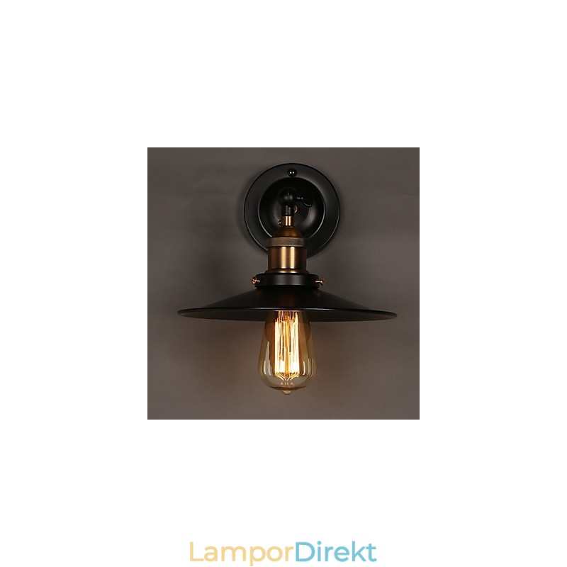 Creative Nordic Light Single Head Black Paraply Wall Lamp Restoring Ancient Ways Light