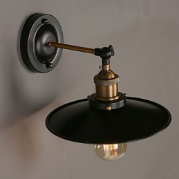 Creative Nordic Light Single Head Black Paraply Wall Lamp Restoring Ancient Ways Light