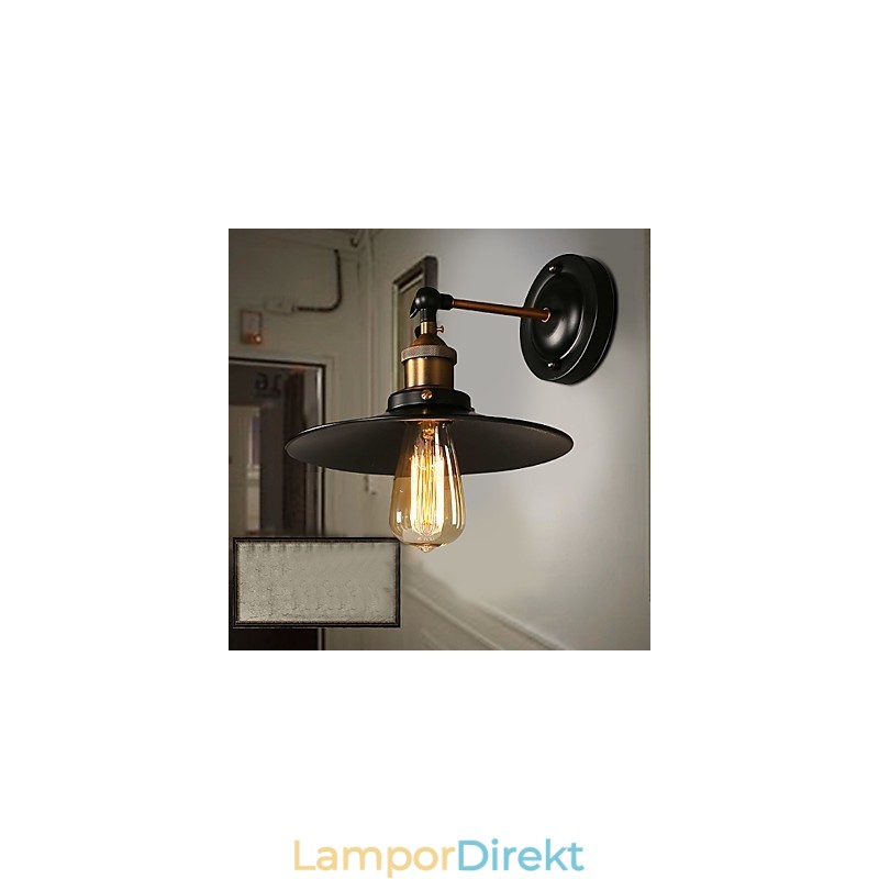 Creative Nordic Light Single Head Black Paraply Wall Lamp Restoring Ancient Ways Light