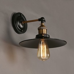 Creative Nordic Light Single Head Black Paraply Wall Lamp Restoring Ancient Ways Light