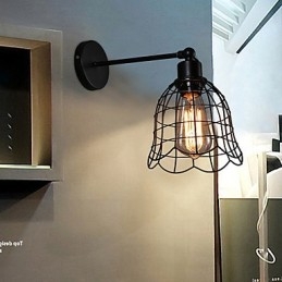 Enkelhuvud Industrivindvägglampa Kontrakterad Europatyp Vägglampa Smidesjärnsljus
