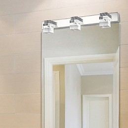 Modern Vägglampa Med Glasbubbla Cubic Shade Spegel Front Style