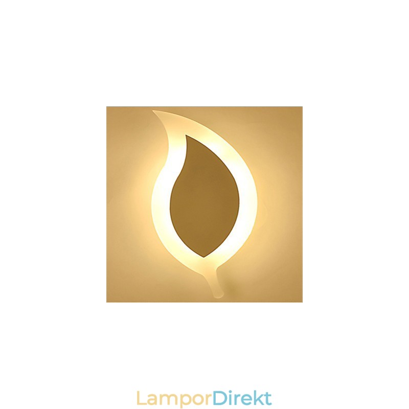 Kreativt Enkelt Mode Modernakryl Kontrakterad Vägglampa Legering Små Blad Ljus