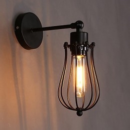 Kreativ Personlighet Dekorativ Smidesjärn Retro Grapefrukt Vägglampa