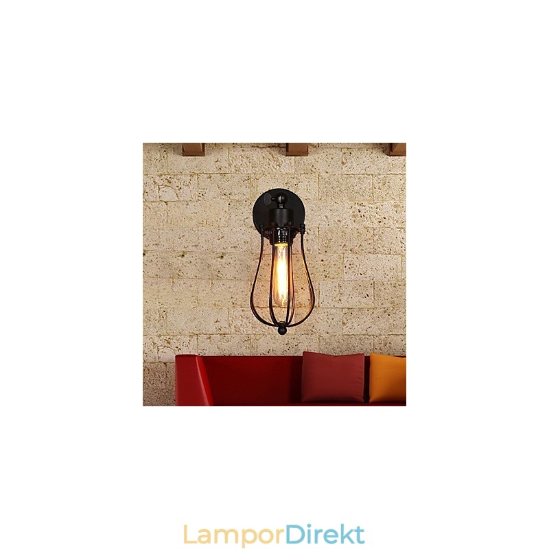 Kreativ Personlighet Dekorativ Smidesjärn Retro Grapefrukt Vägglampa