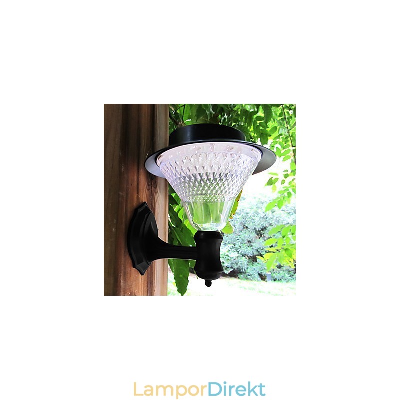 Utomhus Solenergi Vit Villa Väggfäste Trädgård Innergård Dörrväg Ljuslampa